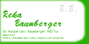 reka baumberger business card